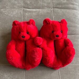 Vibrant Red Plush Bear
